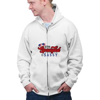 Ster Spangled Sassy July Independence Day 2022 Zip Up Hoodie - Seseable