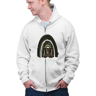 To My Bonus Dad Hero Father Special Gift Zip Up Hoodie - Seseable