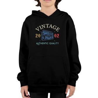 19 Years Old 2002 Vintage 19Th Birthday Gift Youth Hoodie - Seseable