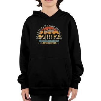 20 Years Old Gift Vintage 2002 Limited Edition 20Th Birthday Youth Hoodie | Mazezy