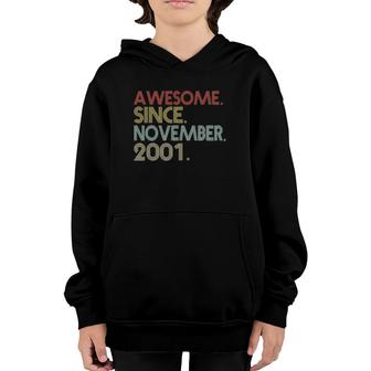 21St Birthday - 21 Years Old Awesome Since November 2001 Ver2 Youth Hoodie - Seseable