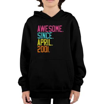 21St Birthday Gifts Awesome Since April 2001 Ver2 Youth Hoodie | Mazezy