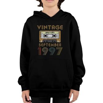 23 Years Old - Vintage Made In September 1997 23Rd Birthday Youth Hoodie - Seseable