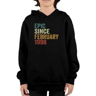 25 Years Old Gifts 25Th Birthday Epic Since February 1998 Ver2 Youth Hoodie - Seseable
