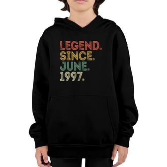 25Th Birthday 25 Years Old Vintage Legend Since June 1997 Ver2 Youth Hoodie - Seseable