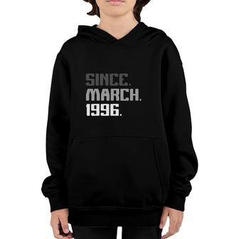 25Th Birthday Gifts 25 Years Old Legend Since March 1996 Ver2 Youth Hoodie - Seseable