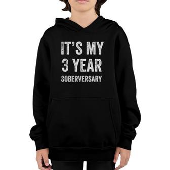 3 Year Sobriety Anniversary Gift 3Rd Year Anniversary Sober Youth Hoodie | Mazezy