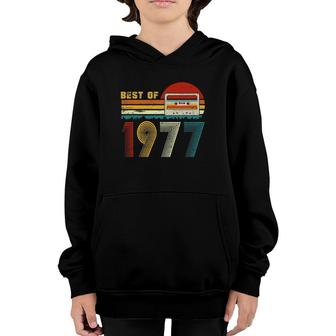 44Th Bday Best Of 1977 Retro Cassette Tape Vintage Youth Hoodie - Seseable