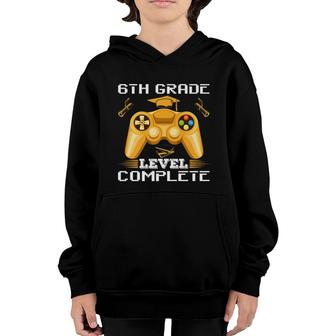 6Th Grade Level Complete Class Of 2021 Gamer Graduation Youth Hoodie - Seseable