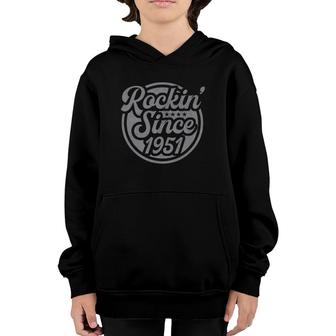 70 Years Old Classic Rock And Roll 1951 70Th Birthday Youth Hoodie - Seseable