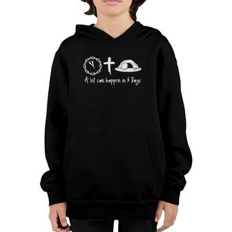 A Lot Can Happen In 3 Days Easter Day Jesus Cross Christian Youth Hoodie | Mazezy