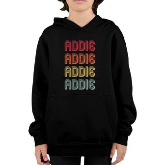 Addie Gift Name Personalized Retro Vintage 80S 90S Birthday Youth Hoodie - Seseable