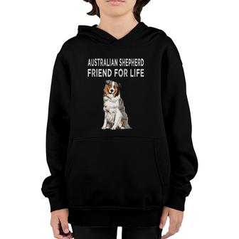 Australian Shepherd Friend For Life Dog Friendship Youth Hoodie - Seseable