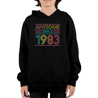 Awesome Since 1983 38Th Birthday 38 Years Old Youth Hoodie - Seseable