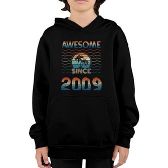 Awesome Since 2009 13 Vintage Birthday Gifts 13 Years Old Youth Hoodie - Seseable