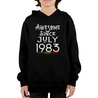 Awesome Since July 1983 38 Years Old Funny 38Th Birthday Youth Hoodie - Seseable