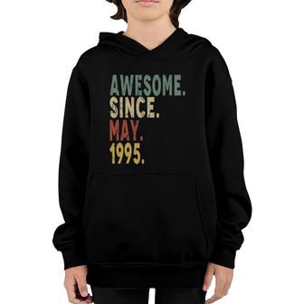 Awesome Since May 1995 27Th Birthday 27 Years Old Youth Hoodie - Seseable