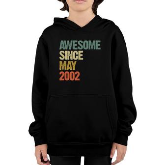 Awesome Since May 2002 20 Years Old 20Th Birthday Gift Youth Hoodie - Seseable