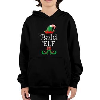 Bald Elf Gift Funny Family Costume Matching Christmas Youth Hoodie - Seseable