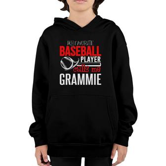 Baseball Grammie - My Favorite Player Calls Me Youth Hoodie - Seseable