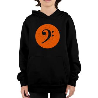 Bass Guitarist Gift - Vintage Style Bass Clef Or F Clef Youth Hoodie | Mazezy