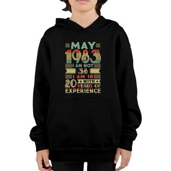 Born May 1983 38Th Birthday Made In 1983 38 Years Old Awesome Youth Hoodie - Seseable