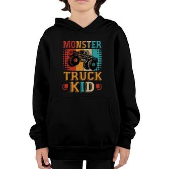 Boy Monster Trucks Are Favorite Toys Of The Kid Youth Hoodie - Seseable