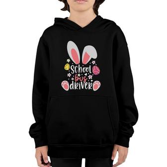 Bunny School Bus Driver Easter Day Outfit School Bus Driver Youth Hoodie - Seseable