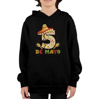 Cinco De Mayo Sombrero Mexican 5 De Mayo Youth Hoodie - Seseable
