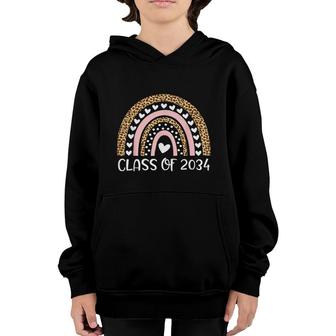 Class Of 2034 Graduate Leopard Graduation Funny Senior 2034 Youth Hoodie - Seseable