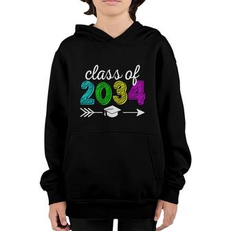 Class Of 2034 Grow With Me Hello Kindergarten Back To School Youth Hoodie - Seseable