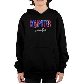 Computer Teacher Tie Dye School Women Appreciation Youth Hoodie | Mazezy