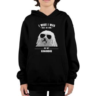 Cool Design Gift For Komondor Owners With Sunglasses Youth Hoodie | Mazezy