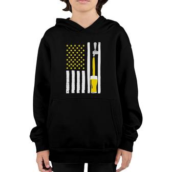 Craft Beer American Flag Usa 4Th July Alcohol Brew Youth Hoodie