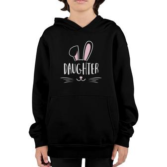 Daughter Bunny Rabbit Family Group Easter Mothers Day Youth Hoodie | Mazezy