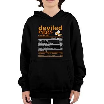 Deviled Egg Nutrition Facts Thanksgiving Costume Christmas Youth Hoodie - Seseable