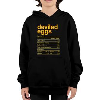 Deviled Eggs Nutrition Facts Funny Thanksgiving Christmas Youth Hoodie - Seseable
