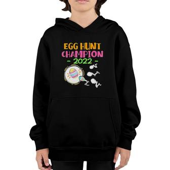 Egg Hunt Champion 2022 Easter Pregnancy Announcement Youth Hoodie | Mazezy