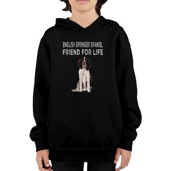 English Springer Spaniel Friend For Life Dog Friendship Youth Hoodie - Seseable