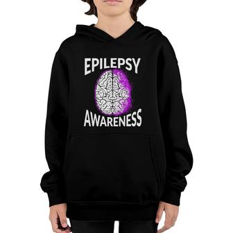 Epilepsy Awareness Brain Epileptic Warrior Survivor Youth Hoodie - Seseable