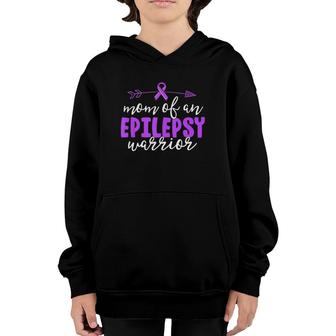 Epilepsy Mom Purple Ribbon Awareness Mother Youth Hoodie | Mazezy
