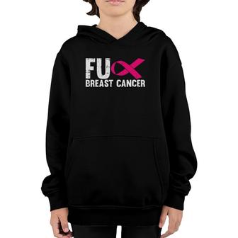 F Breast Cancer Awareness Pink Ribbon Fighter Warrior Youth Hoodie | Mazezy