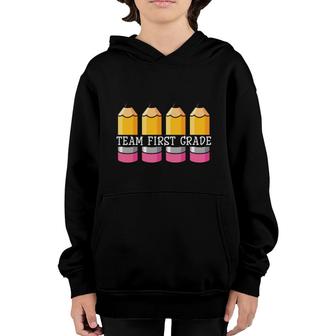 First Grade Teacher Back To School Team First Grade Youth Hoodie - Seseable