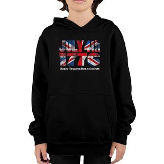 Funny 4Th Of July Independence Day Uk Flag Youth Hoodie - Seseable