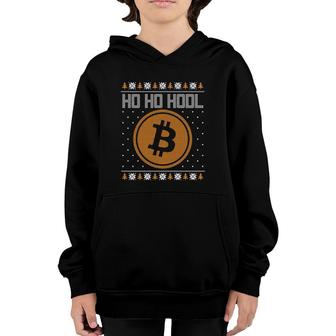 Funny Ho Ho Hodl Bitcoin Christmas Ugly Party Youth Hoodie | Mazezy