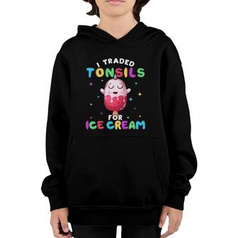 Funny Ice Cream Tonsil Removal Surgery Recovery Gift Youth Hoodie | Mazezy DE