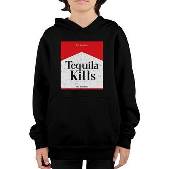 Funny Sarcastic Drinking Vintage Tequilas Kills Boredom Youth Hoodie | Mazezy