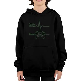 Funny Video Gamer Gift Heartbeat Gaming Youth Hoodie - Seseable