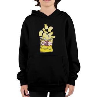 Game Day Potato Chips Cuisine Youth Hoodie | Mazezy