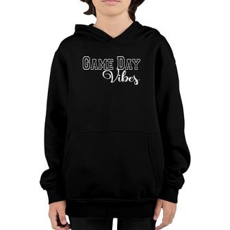 Game Day Vibes Baseball Basketball Soccer Sports Mom Gameday Youth Hoodie | Mazezy